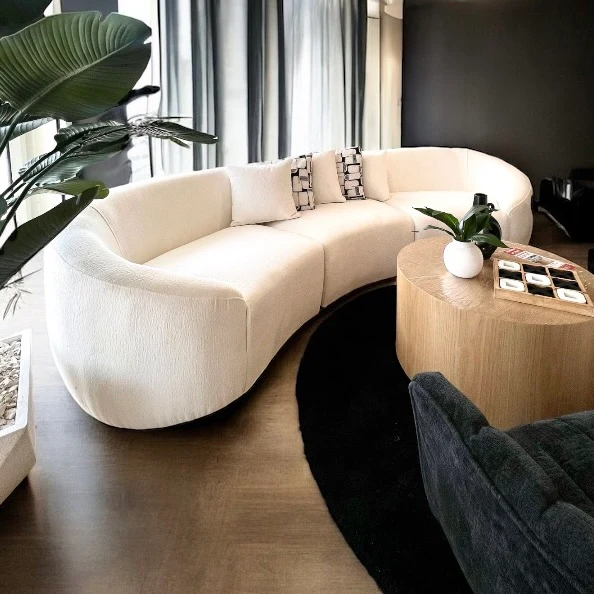 Island Curve Elfenbein Sofa