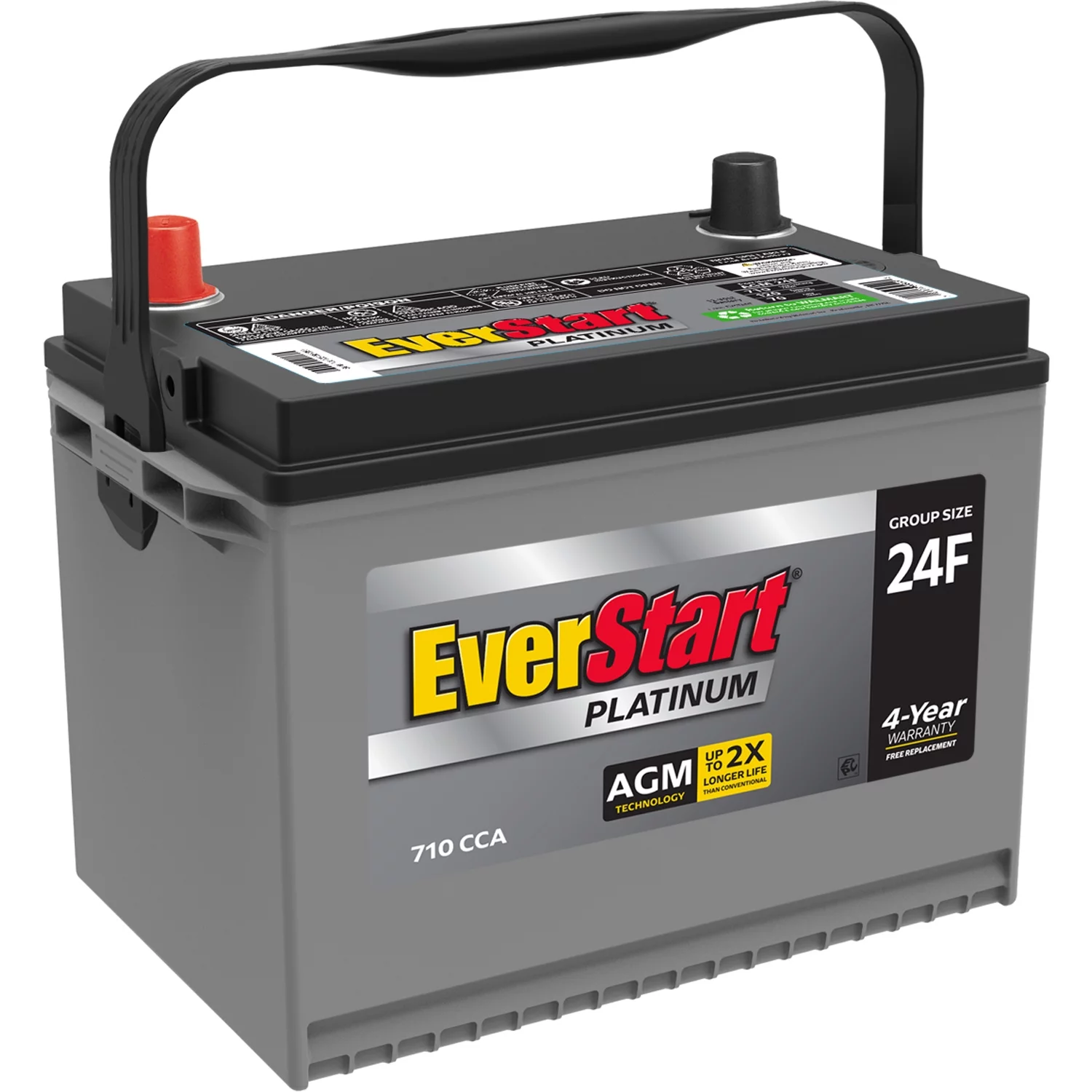 2025 EverStart Platinum AGM Autobatterie. Gruppengröße 24F. 12 Volt. 750 Kaltstartstrom (CCA).