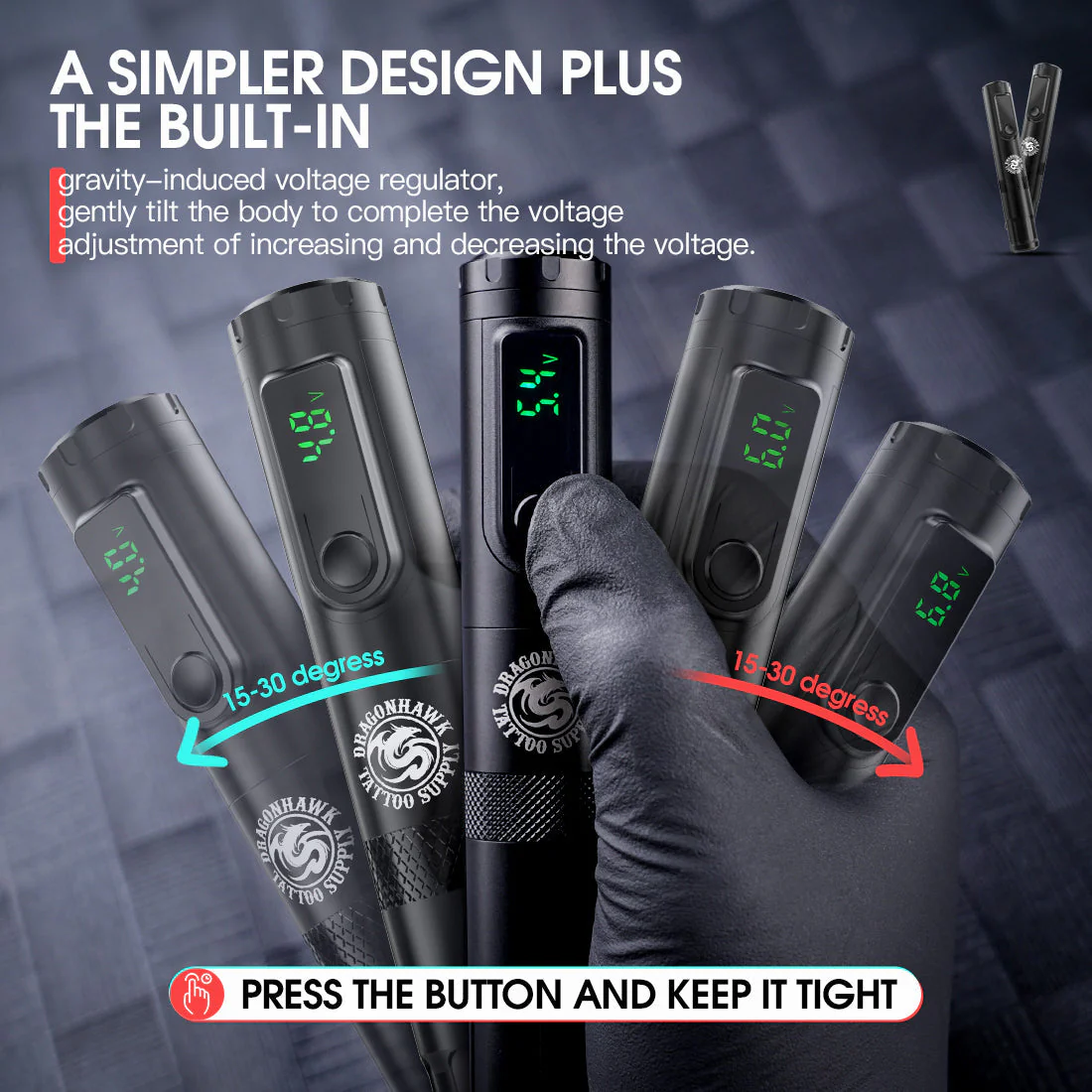 Dragonhawk X4 Pen Kabellose Tätowiermaschine