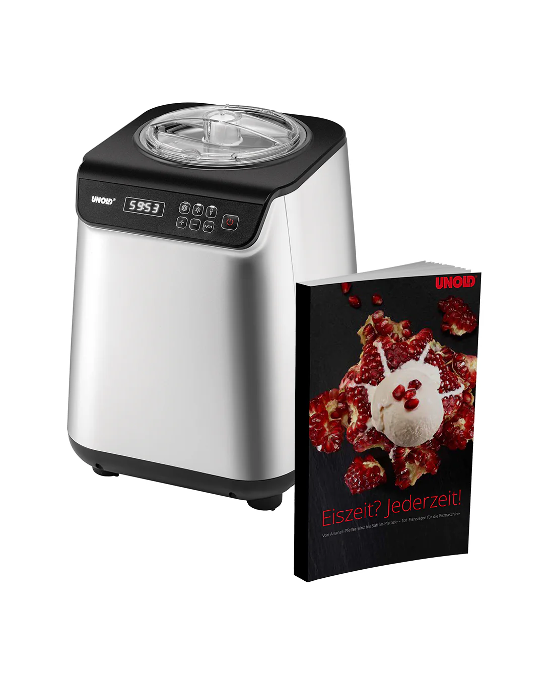 Uno Sorbetmaschine 2025 mit Rezeptbuch, 1,2 l