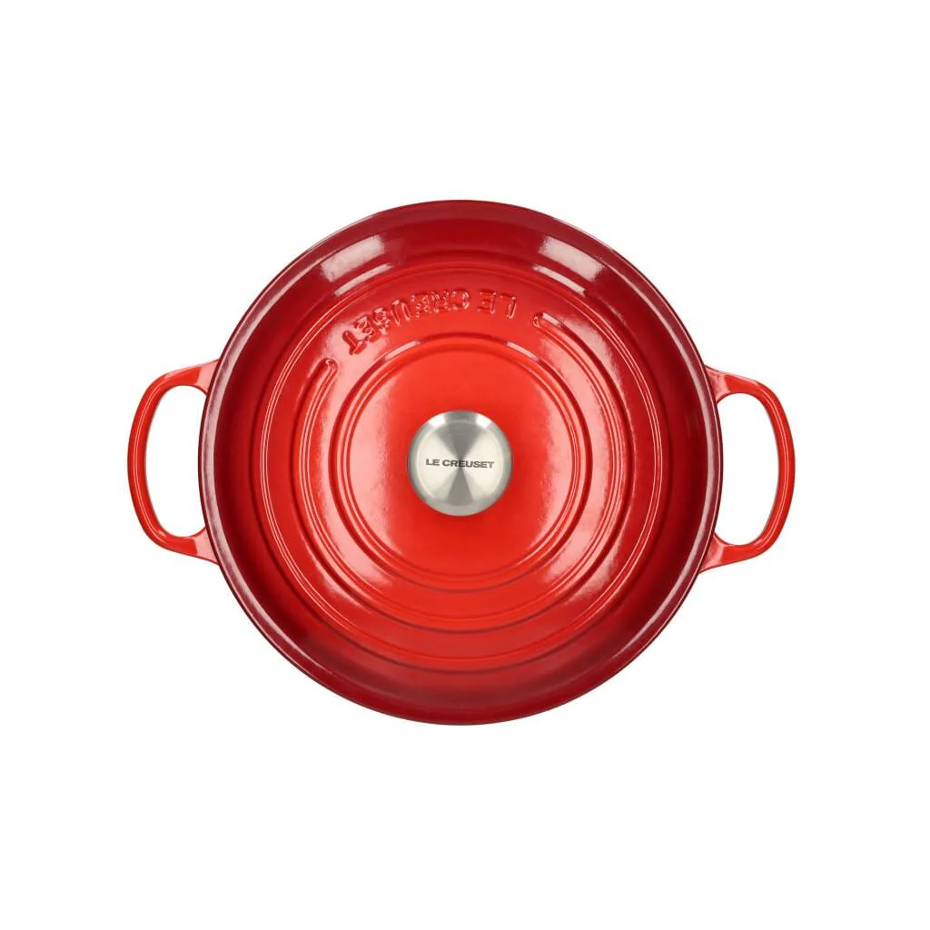 2025 Le Creuset – Runder Bräter/Schmortopf Signature, Kirschrot, 28 cm, 6,7 l