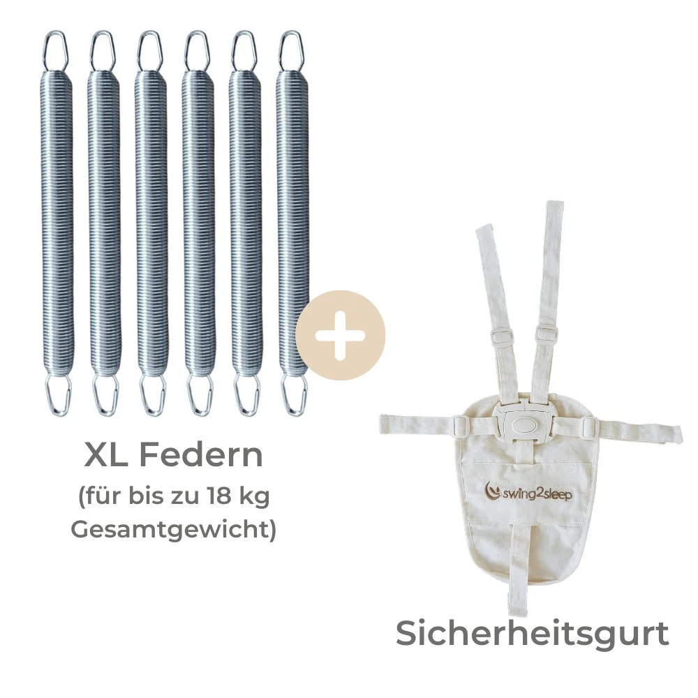 Erweiterungsset (XL-Federn + Befestigungssystem) – Wächst mit Ihnen mit, mit absoluter Sicherheit