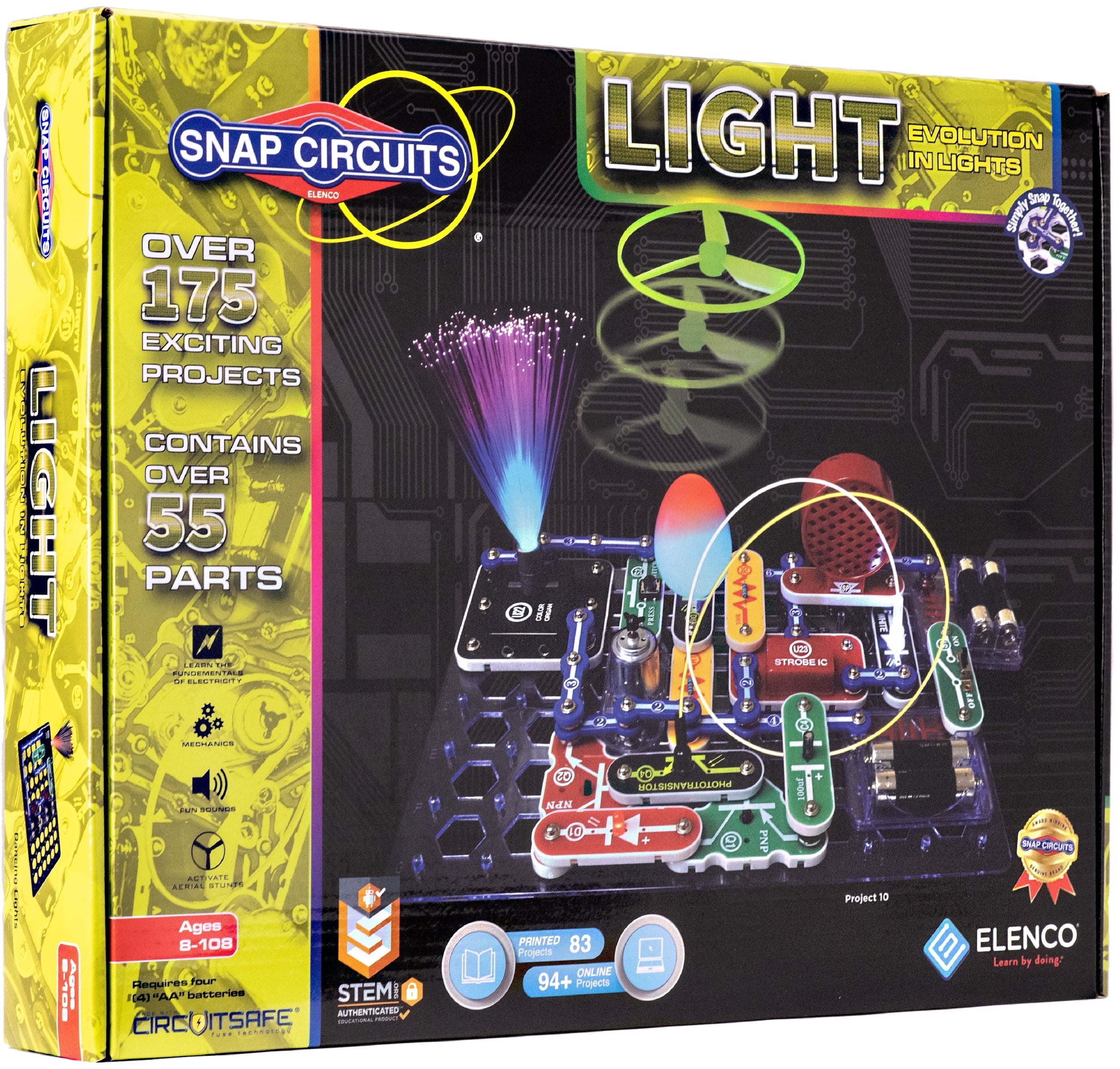 Snap Circuits® Light SCL175 | Elektronik-Entdeckerset | Über 175 Projekte | MINT-Lernspielzeug für Kinder ab 8 Jahren