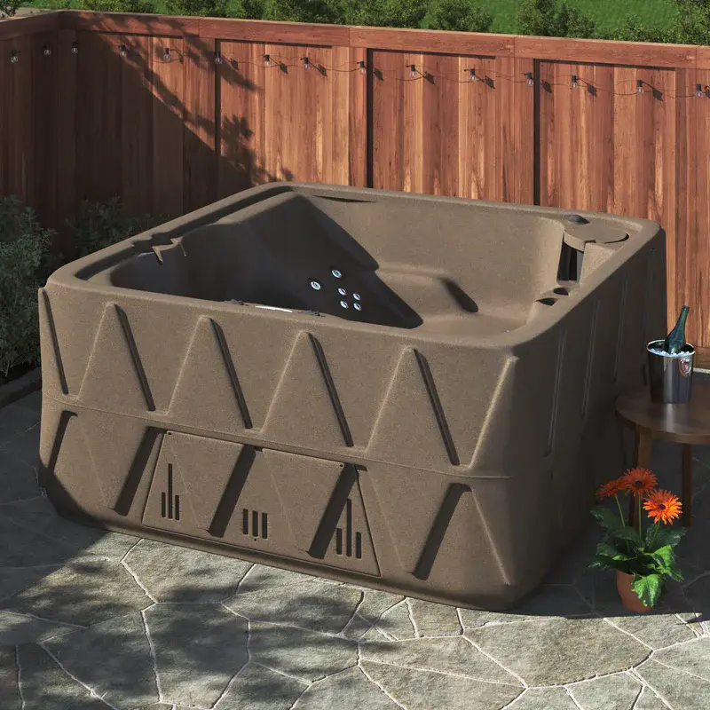 2025 Aquarest Spas. Jet Square Plug-and-Play-Spa mit Ozonisator