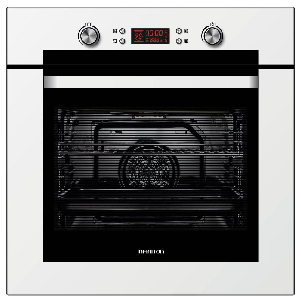 Infiniton 70wh19 Backofen - Weiß, 70 l, 3000 W, Edelstahl, LED-Anzeige, Klasse A.