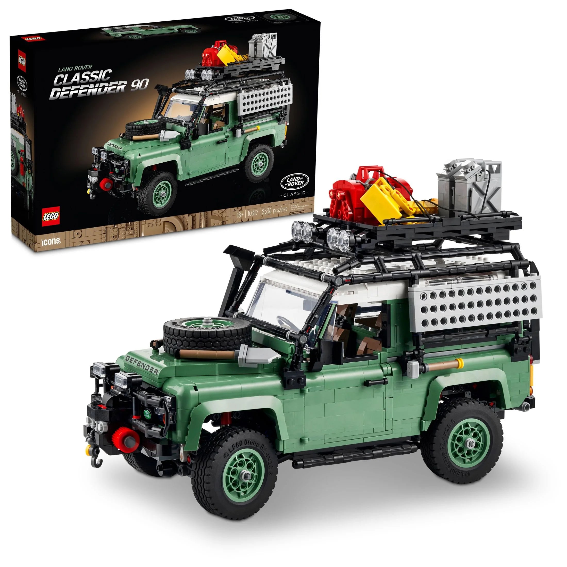 LEGO Icons Land Rover Classic Defender 90 10317 – Auto-Bauset für Erwachsene und Oldtimer-Fans, ein fesselndes Projekt basierend auf einer Offroad-Legende, ein tolles Abschlussgeschenk für Sie und Ihn