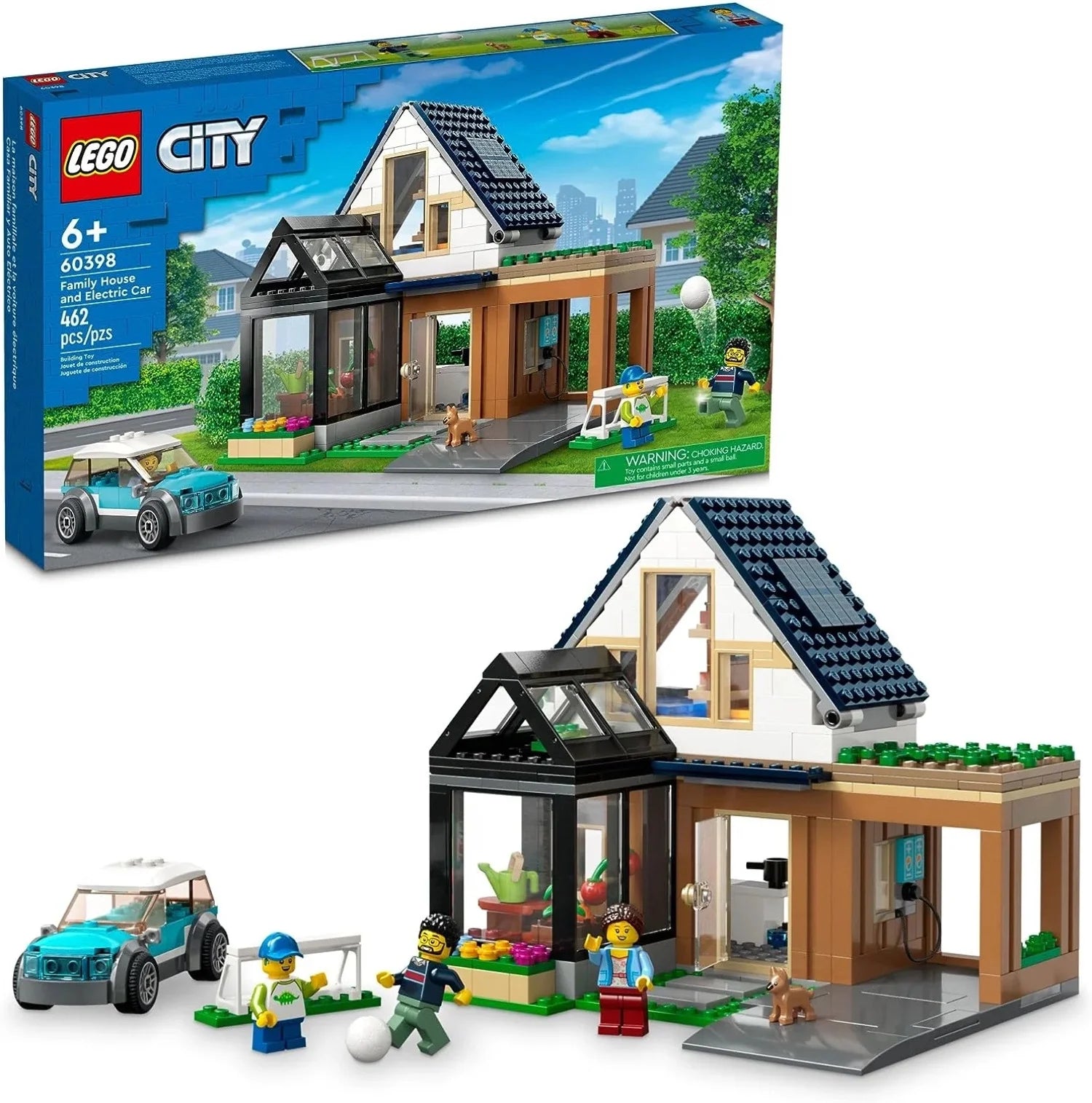 Lego City Familienhaus und Elektroauto 60398