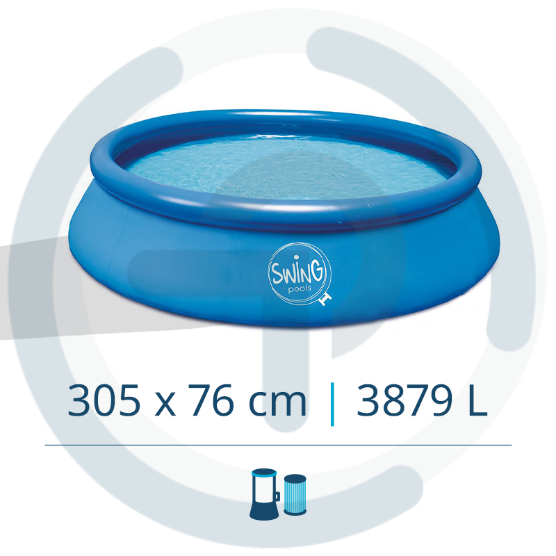 Schwimmbad-Schaukelpool-Schnellset (305x76 cm - 3879 Liter)