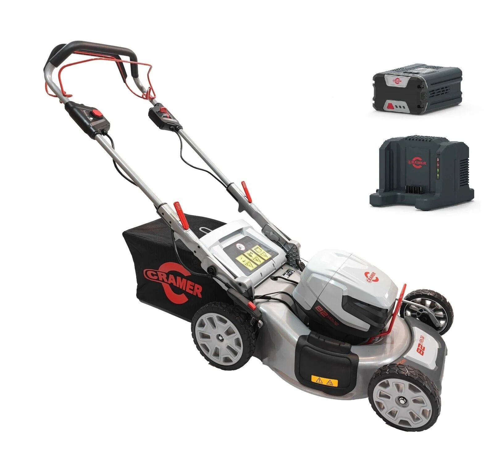 Cramer 82LM51SX Akku-Rasenmäher (Modelljahr 2025) – 51 cm Schnittbreite. Radantrieb. Inklusive 82-V-3-Ah-Akku.