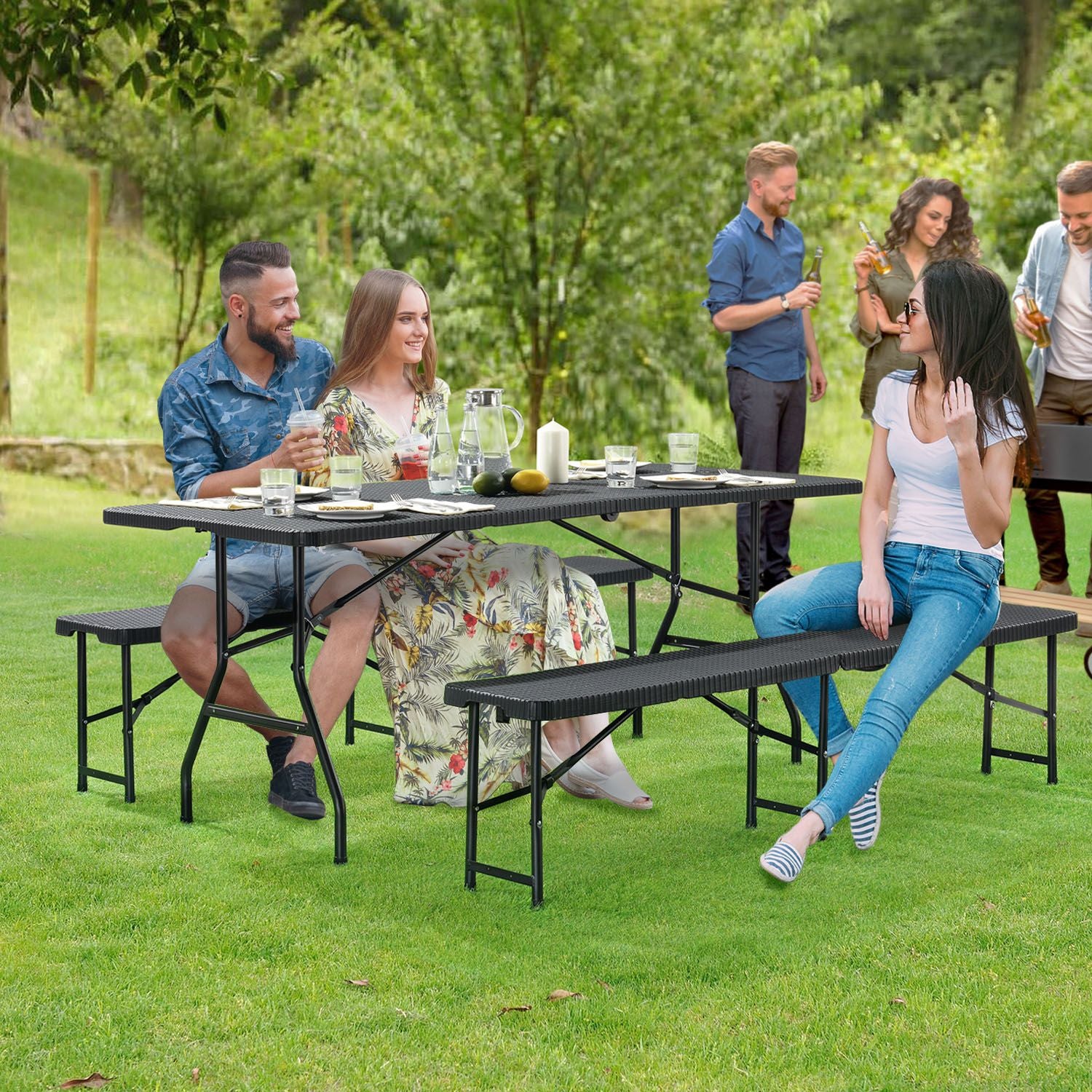 2025 Amberg 180cm Klappbares Partymöbelset