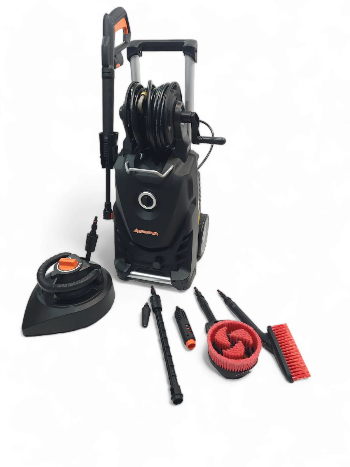YardForce EW N15x Hochdruckreiniger (Modelljahr 2025) – 150 bar, 2500 W. Schmutzabweisender Terrassenreiniger.