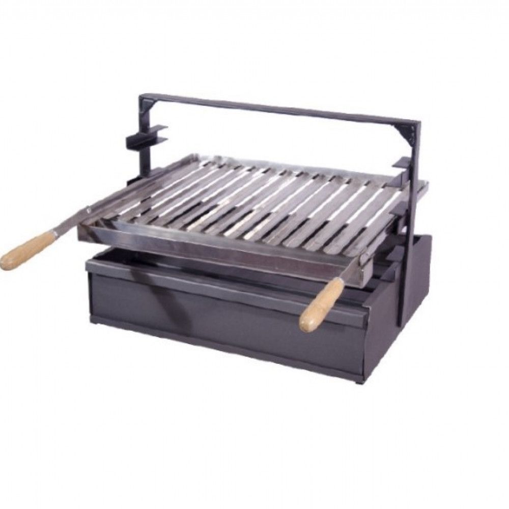 Flores Cortes - Grillständer mit Schublade und Edelstahlgrill 800 x 430 x 420 mm.