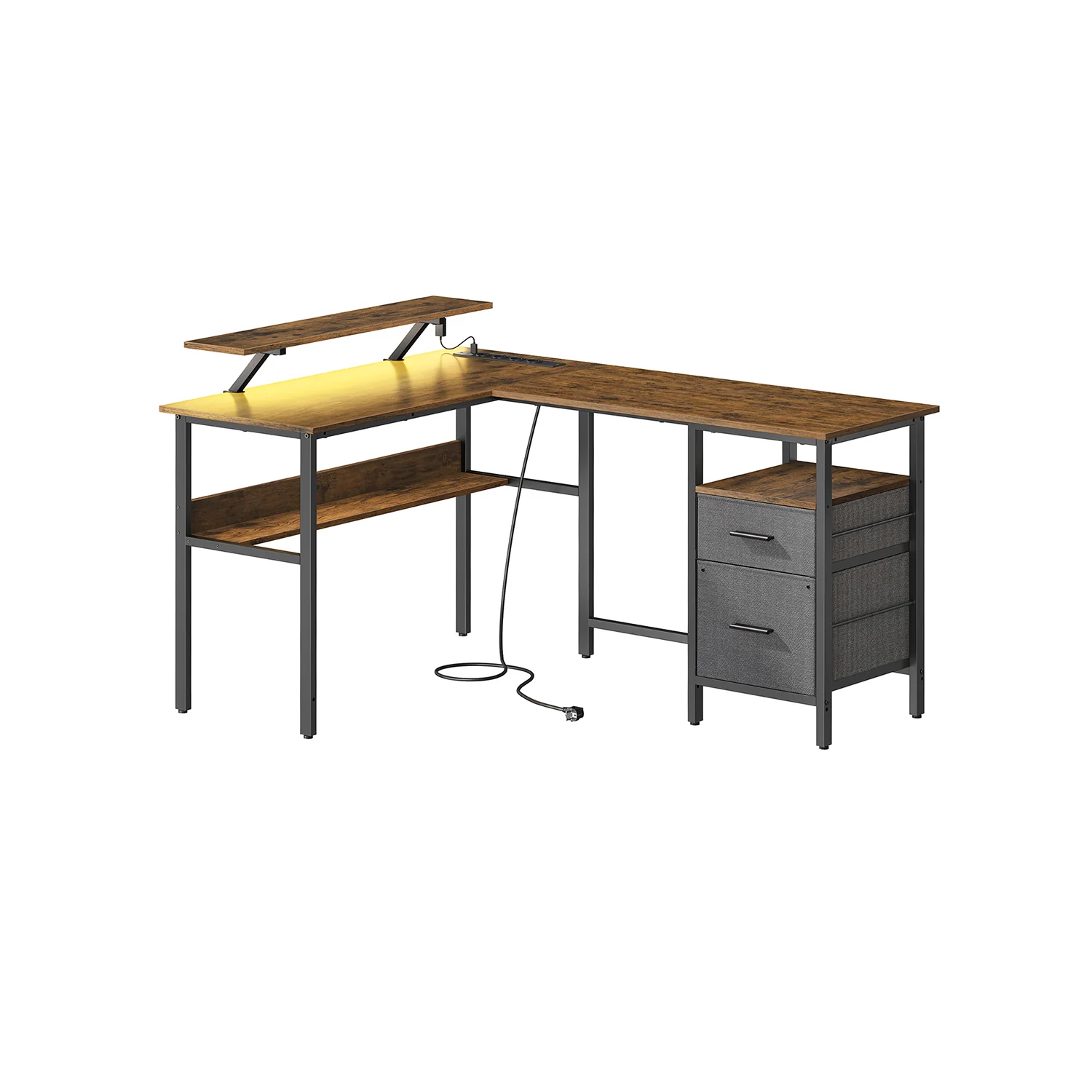 L-förmiger Schreibtisch