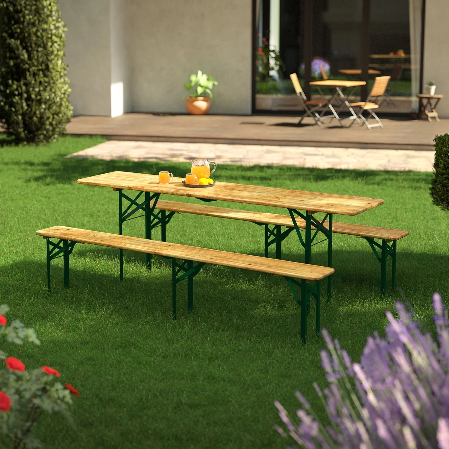 Amberg Klappbares Partymöbel-Set 2025, 180 x 74 x 74 cm