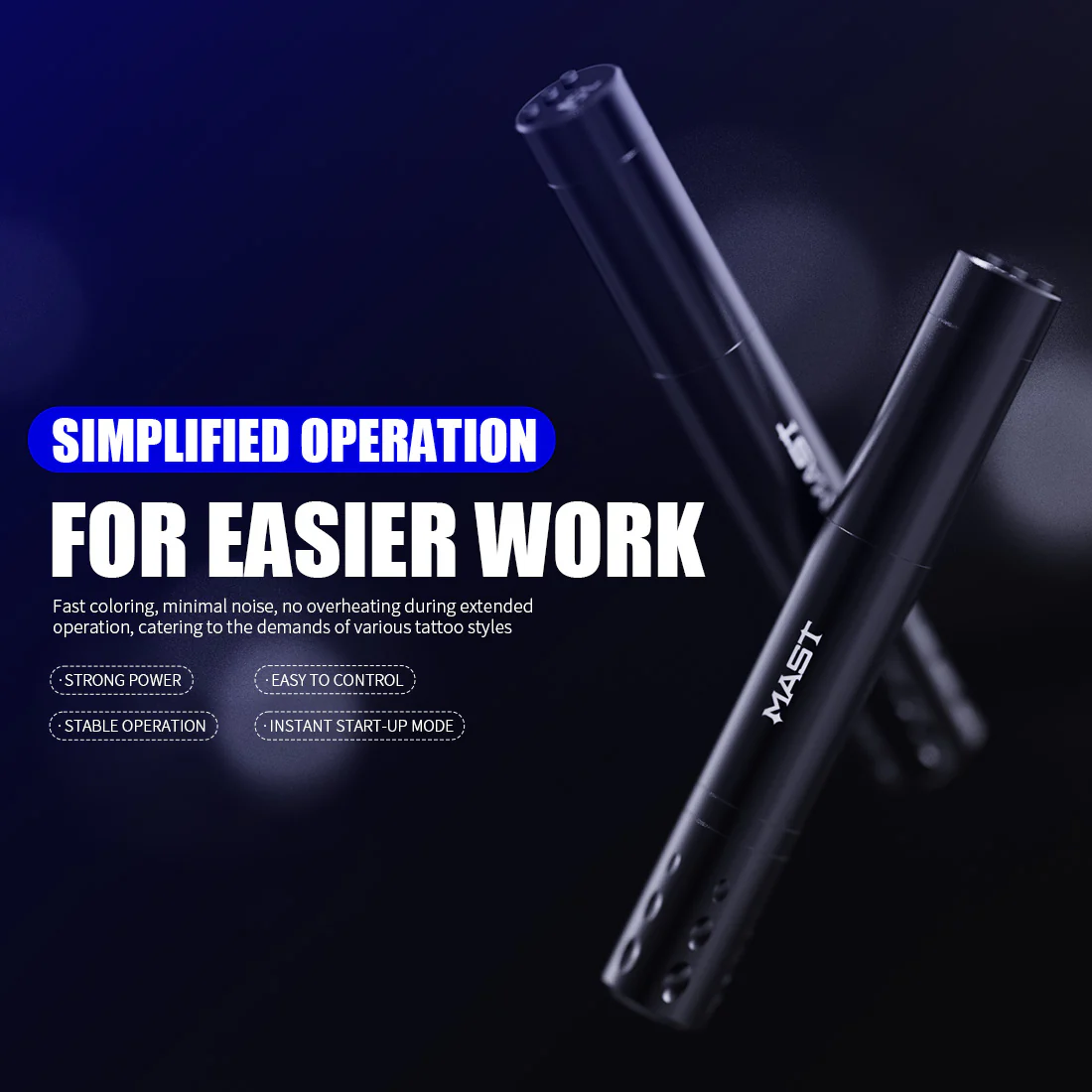 Mast Tour Fly Wireless Tattoo Machine Kit