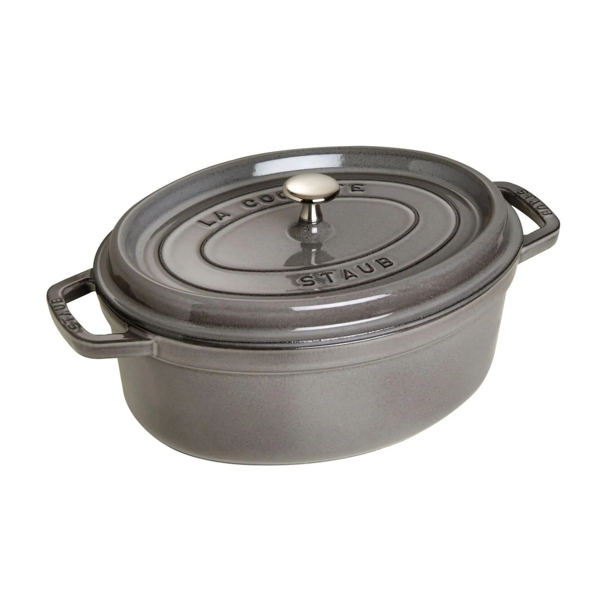 2025 Ovale Cocotte 37 cm. Graphitgrau. Gusseisen 8,0 L