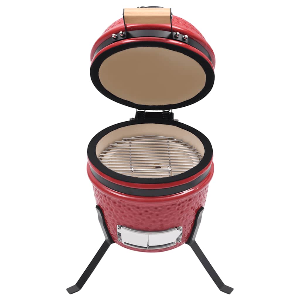 2025 Keramik-Kamado-Grill und Smoker 56 cm mit roter Temperaturanzeige