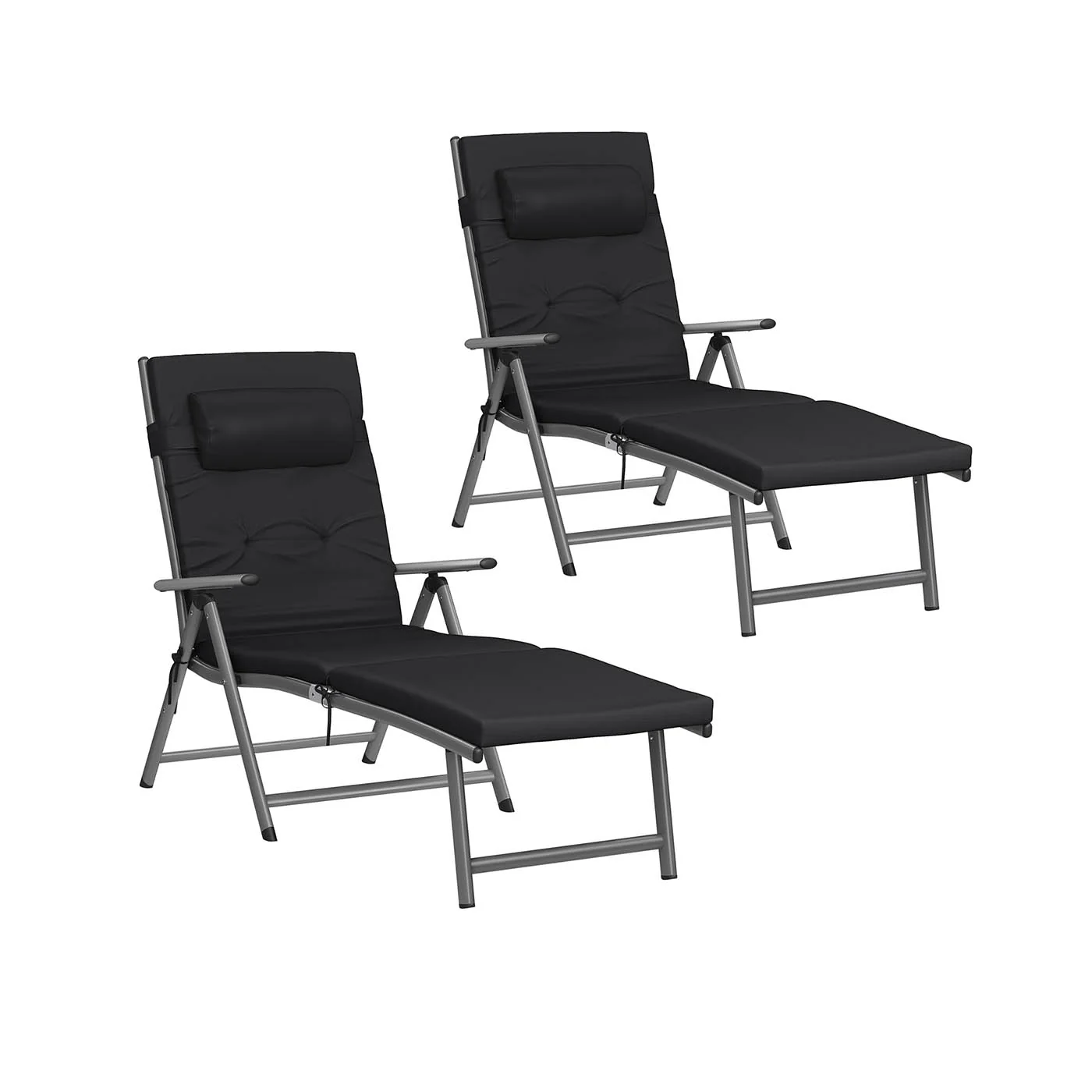 Klappbare Sonnenliege, Edelstahl Aluminium