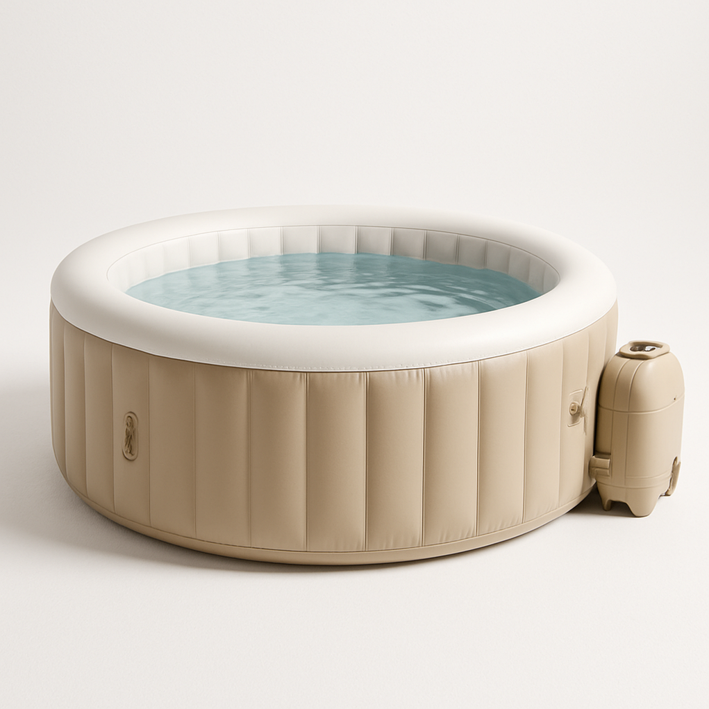 Aufblasbare Whirlpools 180x70 Beige/Weiß zDKdsXq479Uj