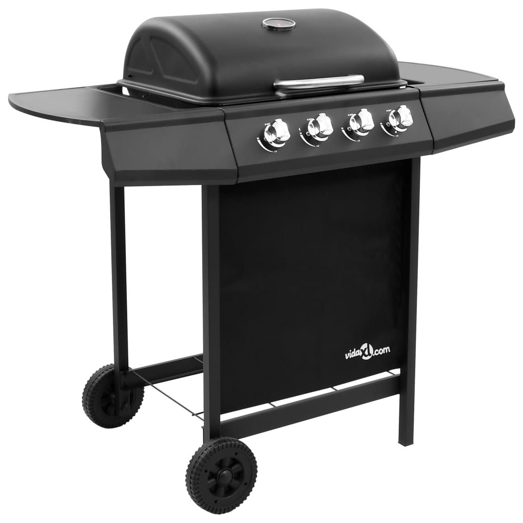 Vidaxl Gasgrill mit 4 Brennern, Schwarz