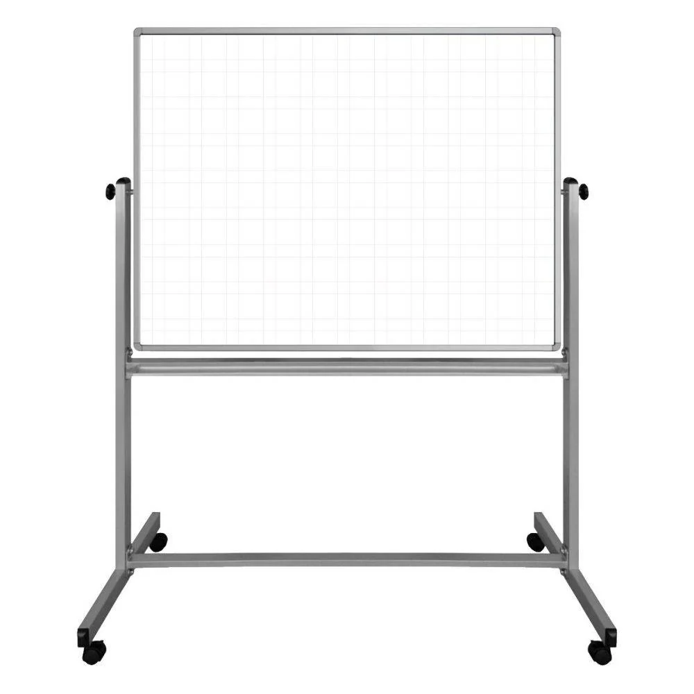 2025 Doppelseitiges magnetisches mobiles Whiteboard mit Ghost Grid (117 cm x 91 cm)
