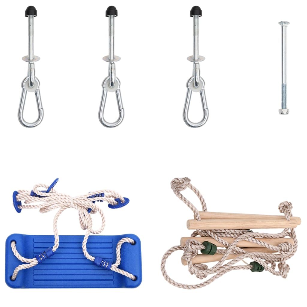 Schaukelset mit blauer Polyethylen-Seilleiter von VidaXL