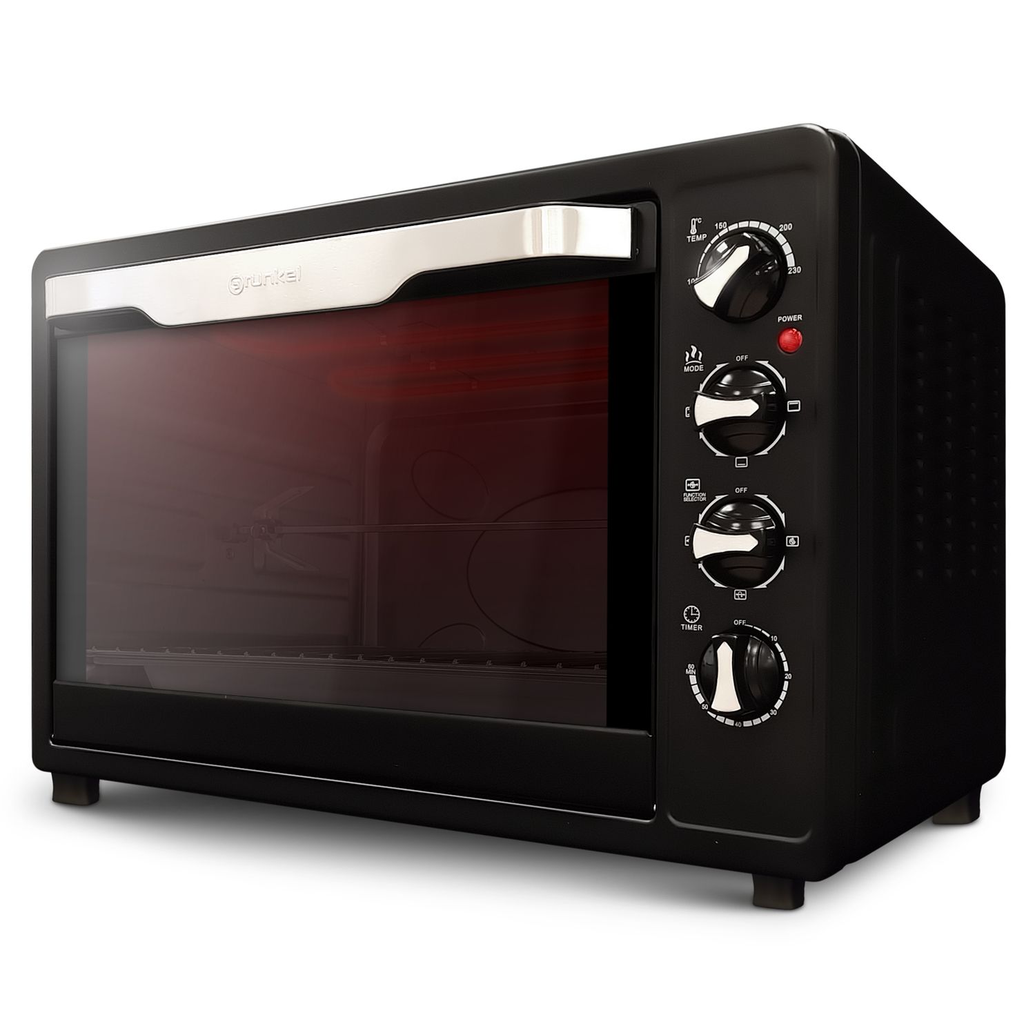 63-Liter-Multifunktions-Elektro-Tischbackofen – HR-63RMRUSTI – 2200 W – Schwarz