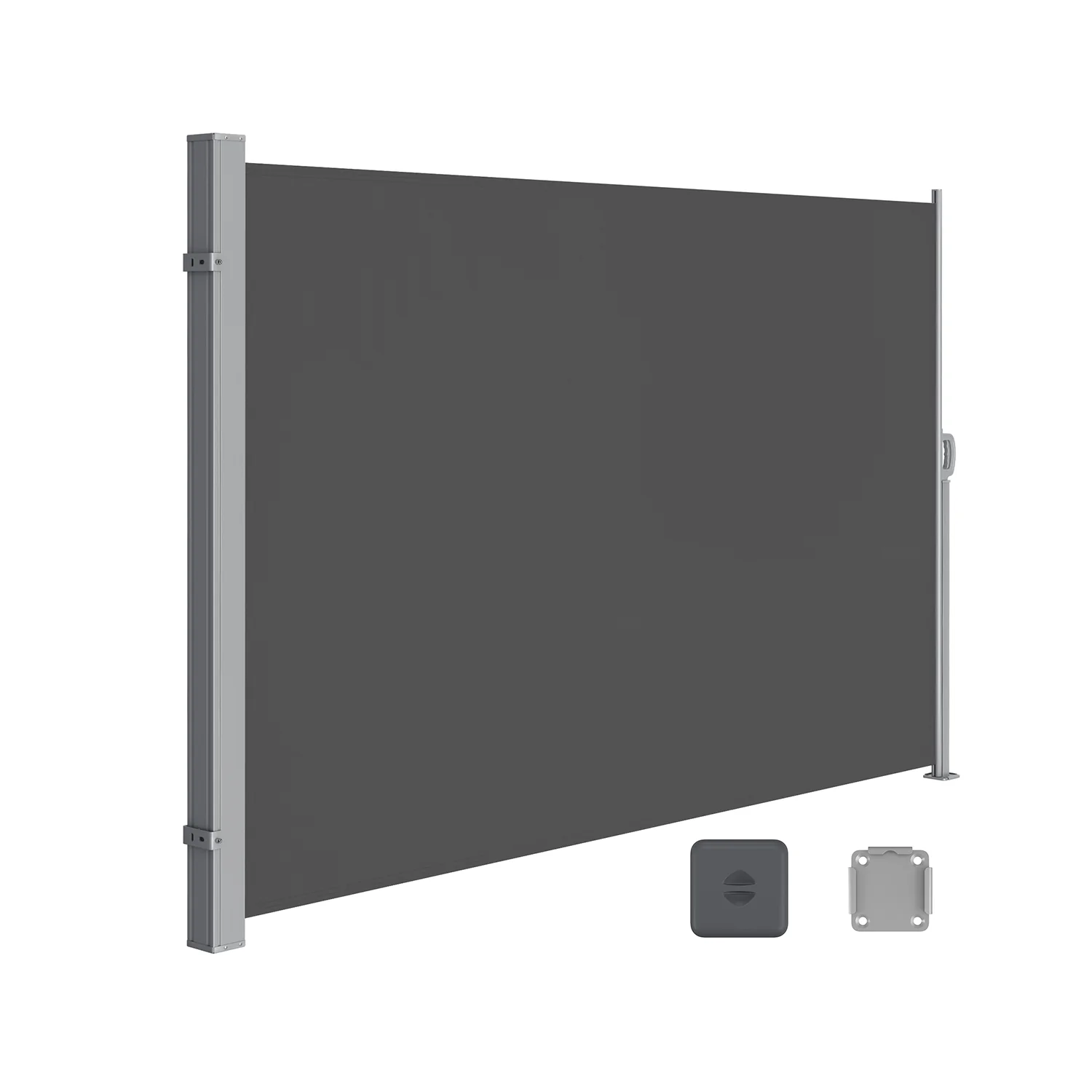 Ausziehbare Seitenmarkise 160 x 450 cm Anthrazitgrau