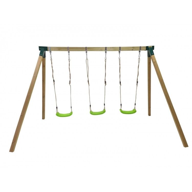 Masgames Nori XL Quadratische Dreifachschaukel aus Holz