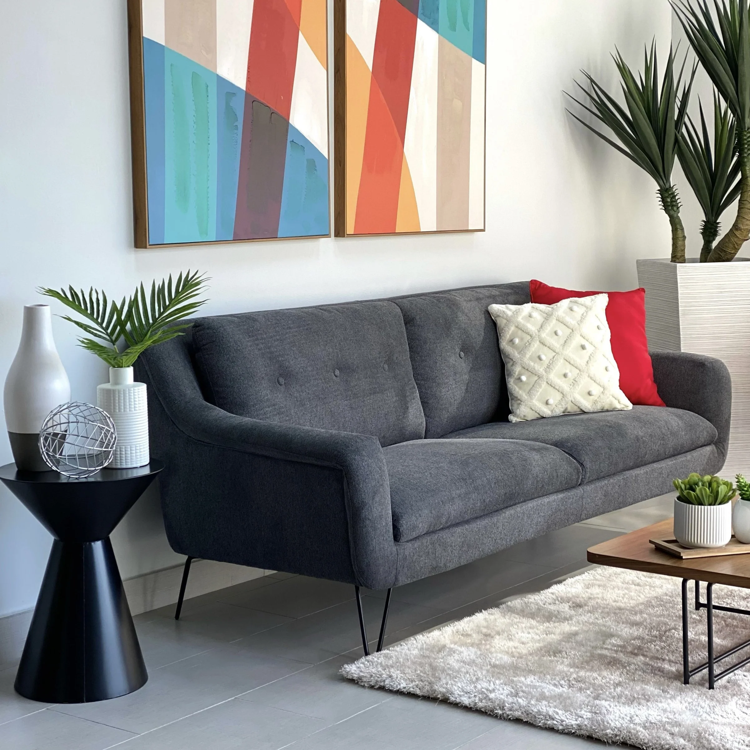 Sofa Florence, Anthrazitgrau
