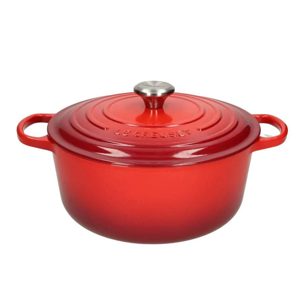 2025 Le Creuset – Runder Bräter/Schmortopf Signature, Kirschrot, 28 cm, 6,7 l