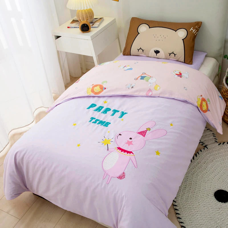 Stickset mit Baumwollaufnähern „Zauberhase“