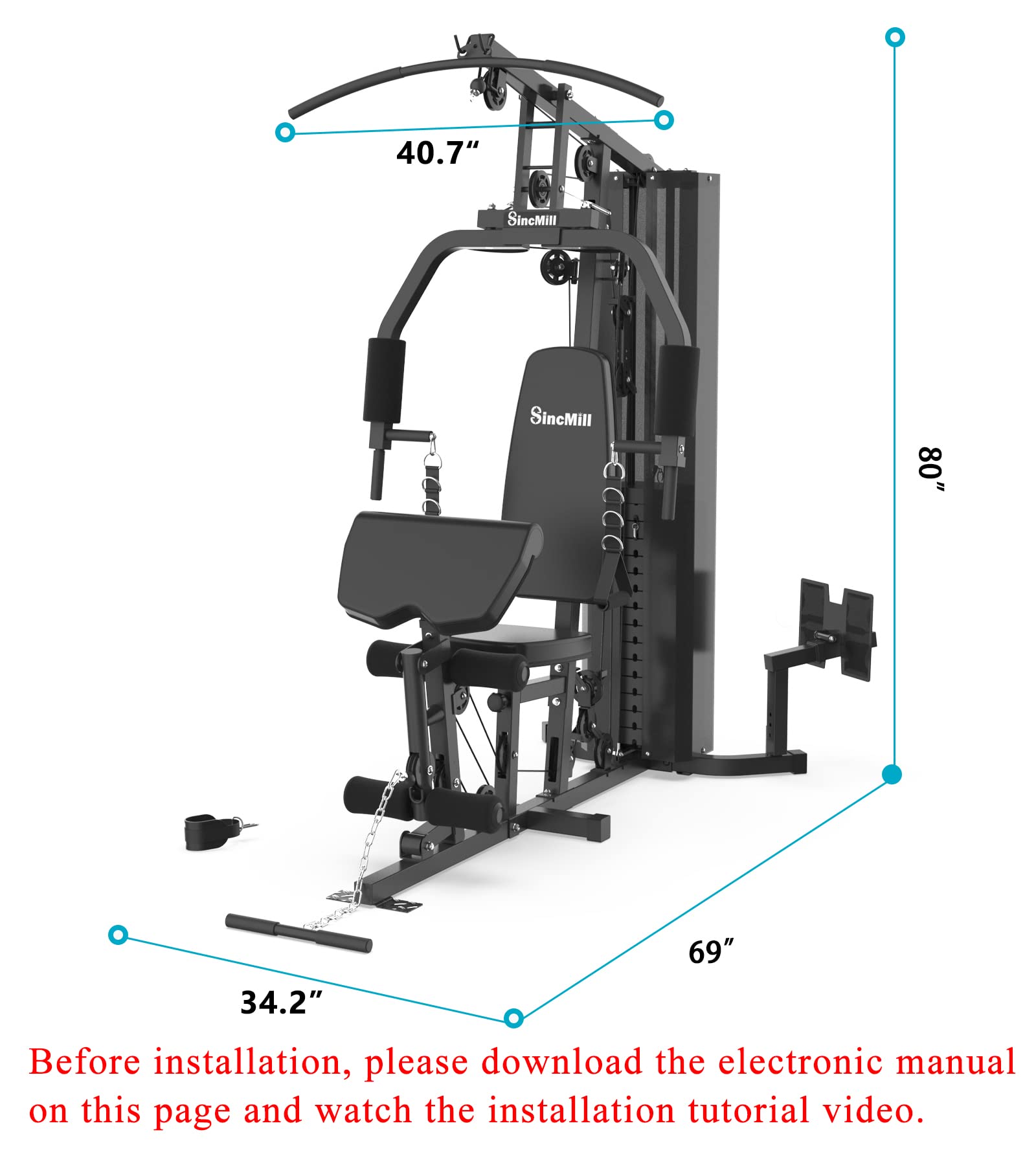 2025 Home Gym SCM-1148L. 67 kg Multifunktionales Fitnessgerät für ein komplettes Heimtraining