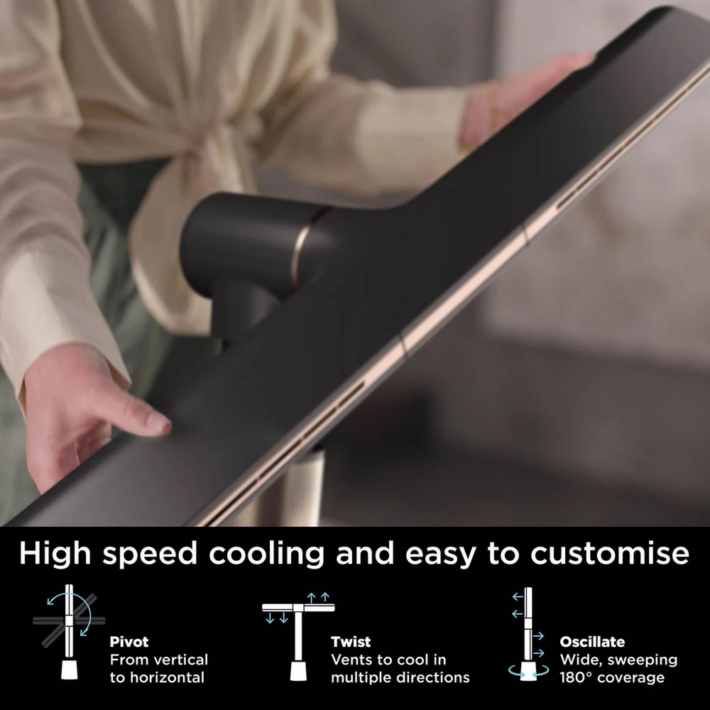 2025 TurboBlade Shark TF200SUK Multidirektionaler Lüfter – Leistungsstarker, blattloser Luftstrom mit individueller Kühlsteuerung