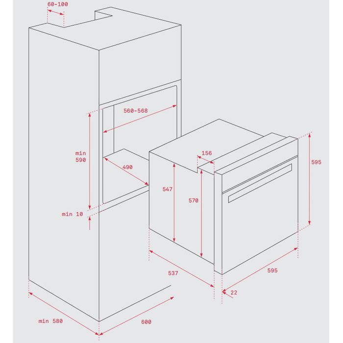 Teka HBB535SS Backofen 76 l 2593 W (a) Schwarz
