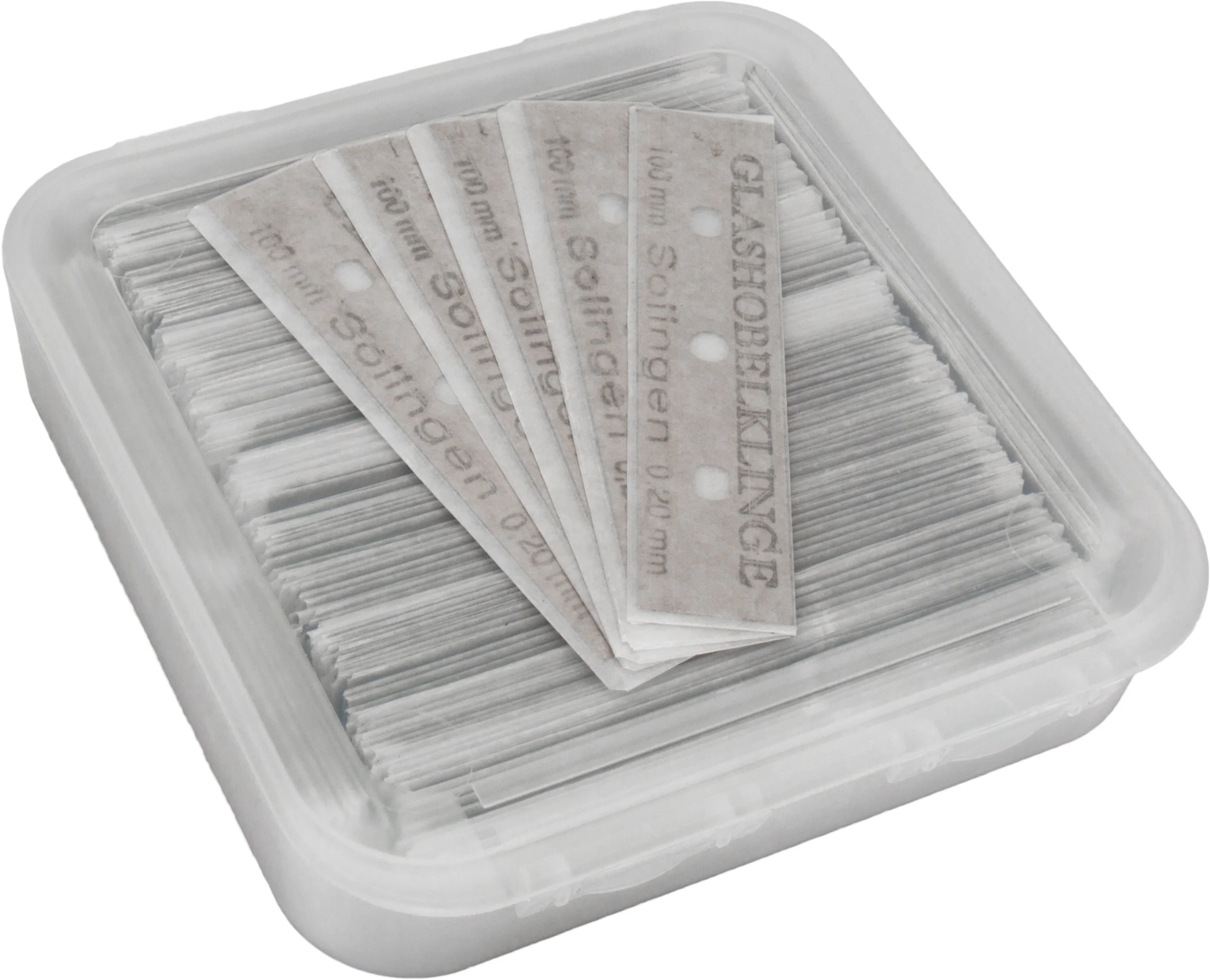 2025 Glasschaberklingen 100 x 22 x 0,2 mm – 350 Stück in einer Packung