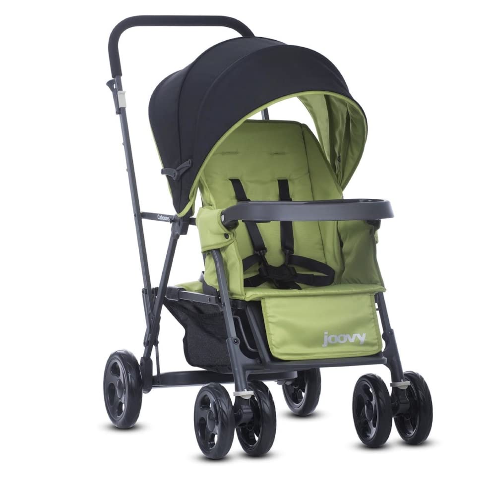 Joovy Caboose Graphite Appletree Kinderwagen (Modelljahr 2025) – Kompakter und vielseitiger Doppelkinderwagen