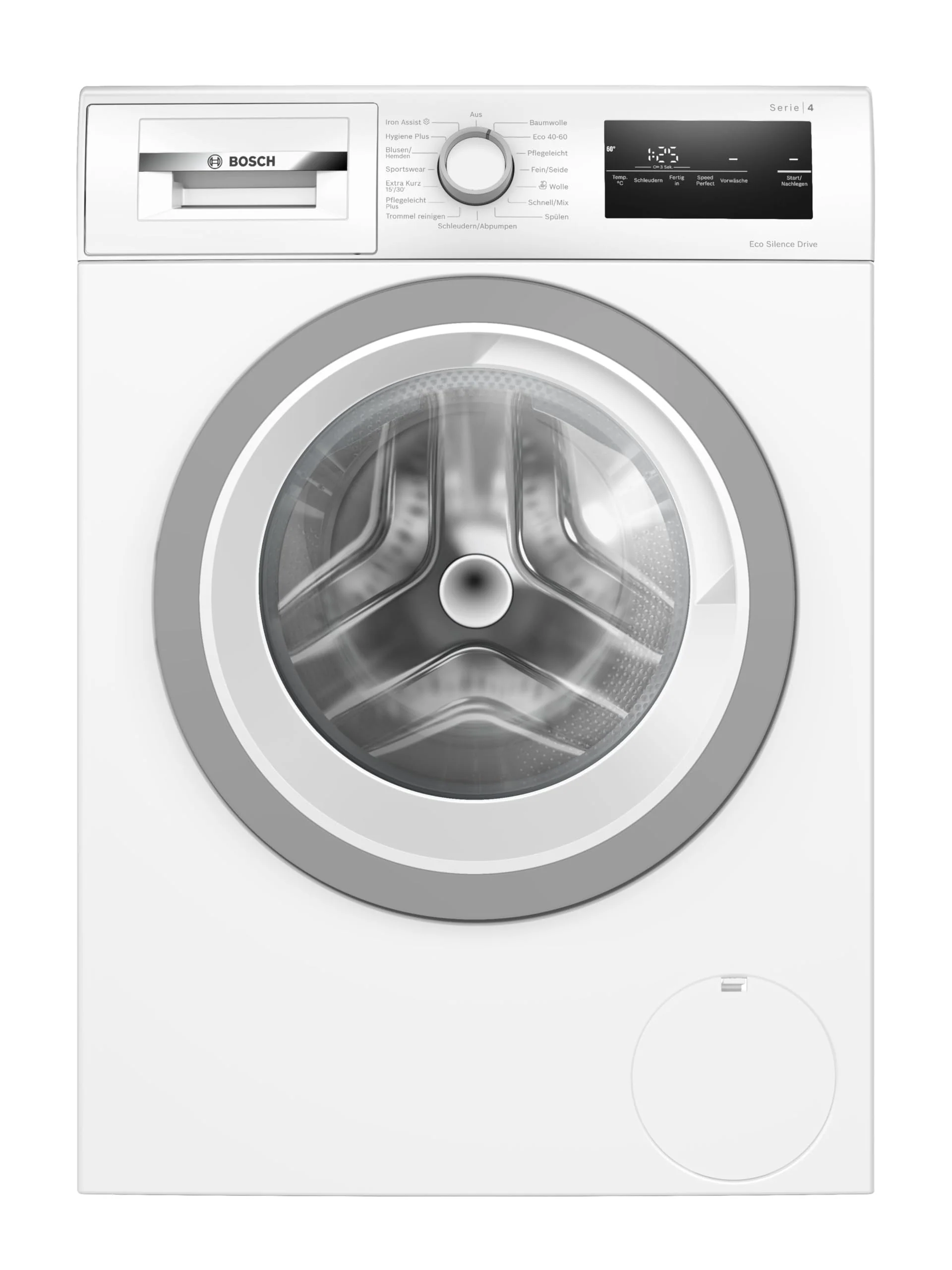 Bosch Waschmaschine Serie 4, Modell WAN28127, Baujahr 2025. Frontlader. 8 kg. 1400 U/min. IronAssist. Active Water Plus. EcoSilence Drive. SpeedPerfect. Weiß. 60 cm Breite.