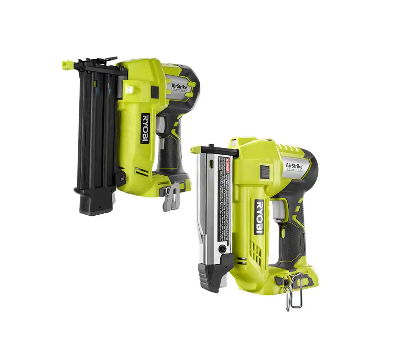 2025 RYOBI P320P318 ONE Kit Combo 2 18V Akku-Werkzeuge mit 18 Kal. Brad Nagelpistole und 23 Kal. 1-3/8 Zoll Kopfloser Nagelpistole (Nur Werkzeuge)