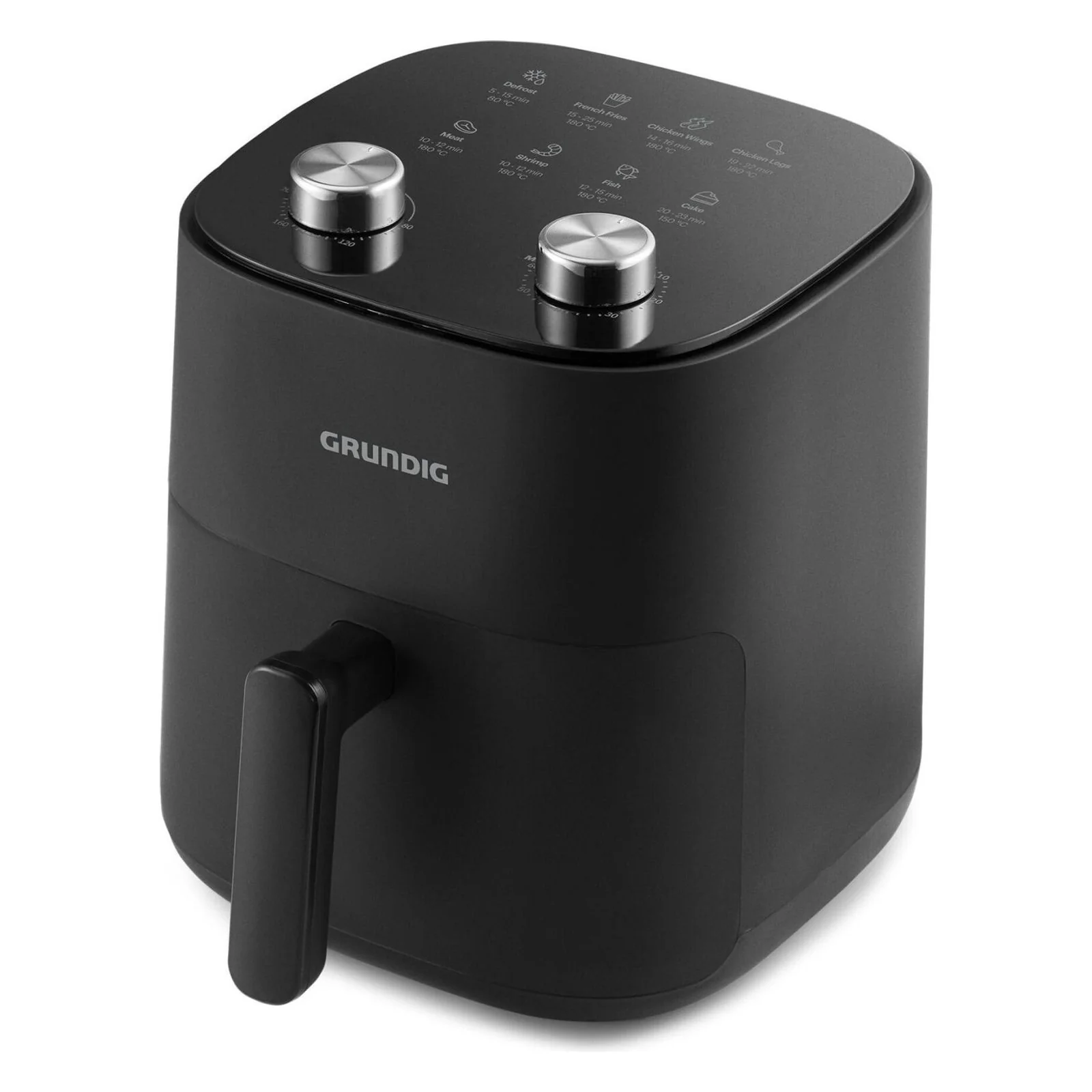 2025 Grundig FRY 6321 L 4,7 L 1500 W Schwarze Heißluftfritteuse