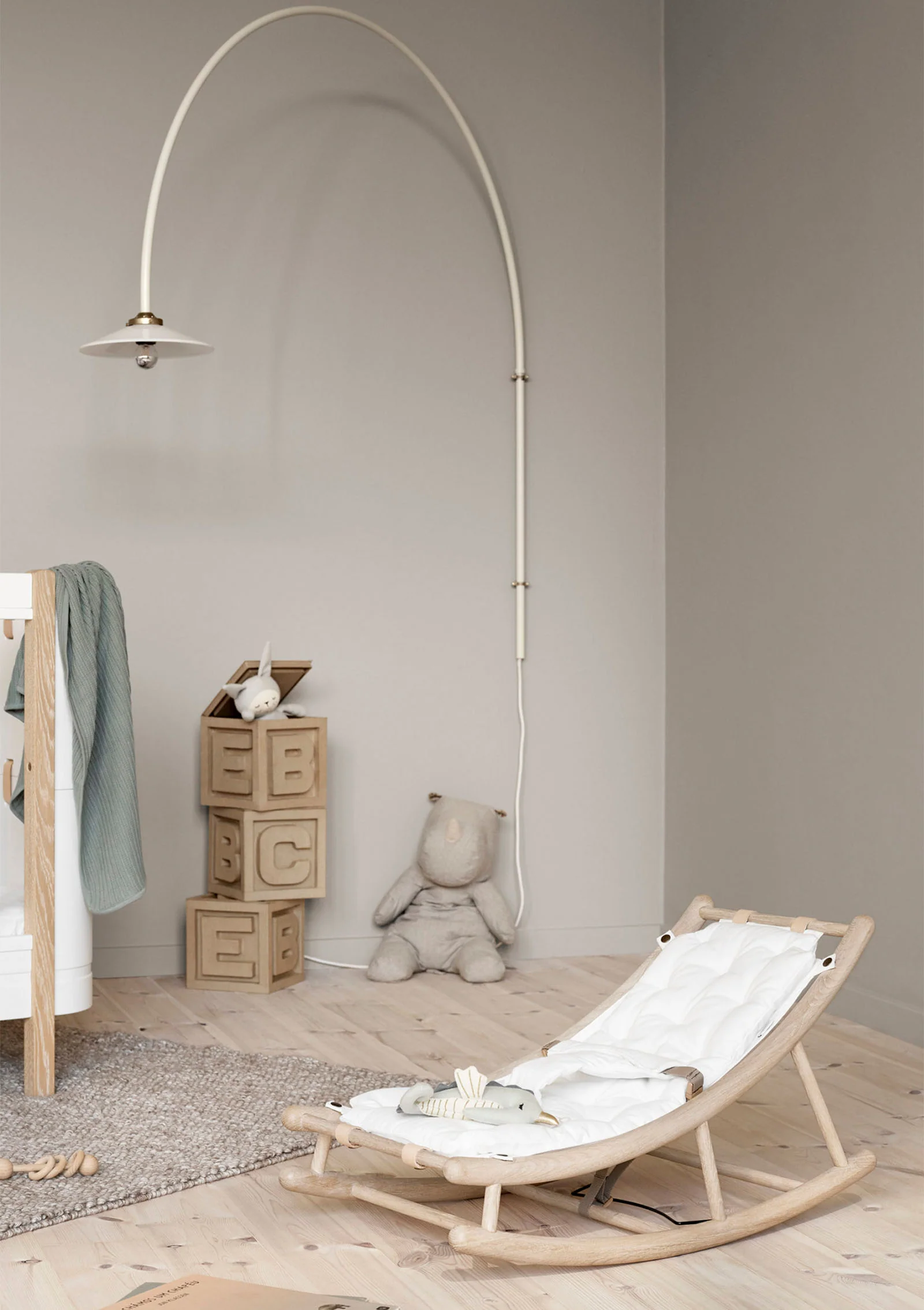 Baby- und Kleinkind-Hängematte 2025 „Holz“ Eiche/Weiß