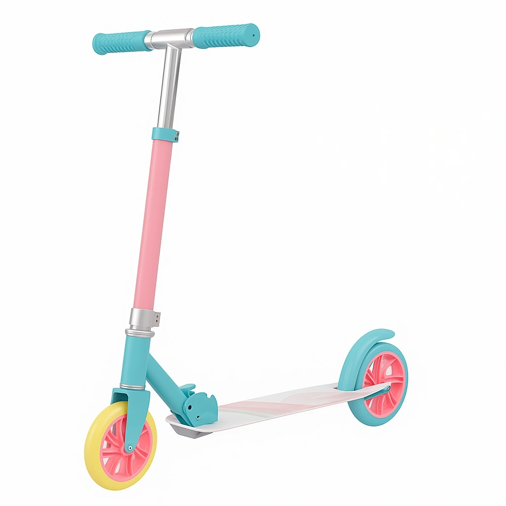 Pink/Blau/Gelbe Kinderroller, geeignet für Kinder von 4-8 Jahren - PRMQMghR66uf