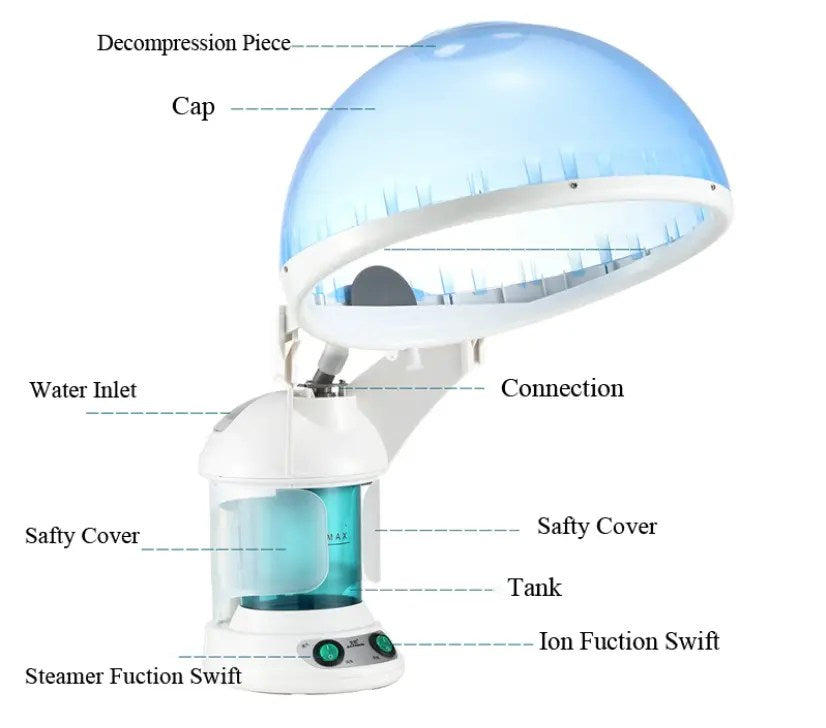 Premium-Haartrockner- und Dampfhaube