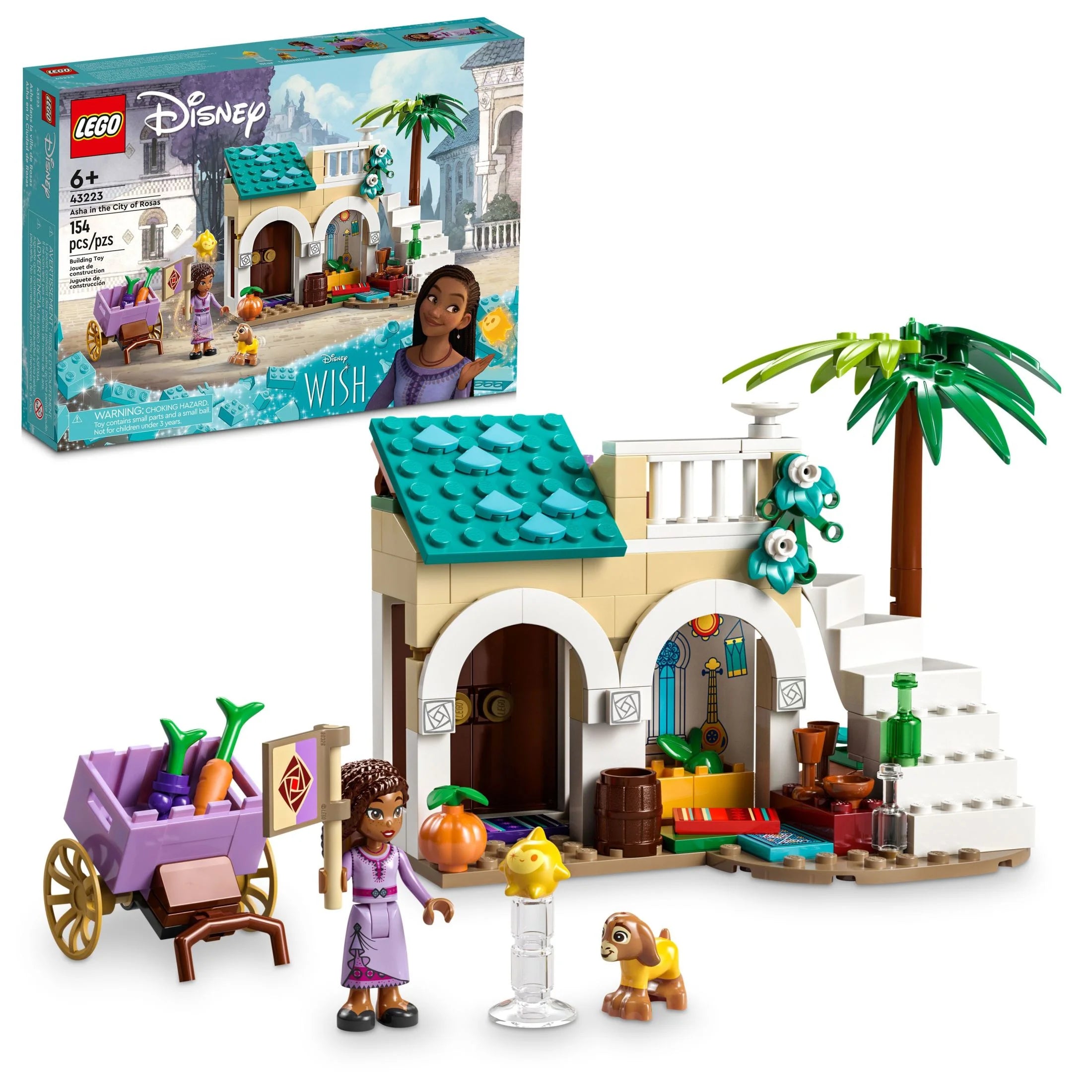 LEGO Disney Wish: Asha in der Stadt der Rosen 43223 Bauset – ein Modell zum Bauen, basierend auf dem Disney-Film, das zu Abenteuern und kreativem Spielen anregt. Ein tolles Geschenk für Kinder und Fans ab 6 Jahren.