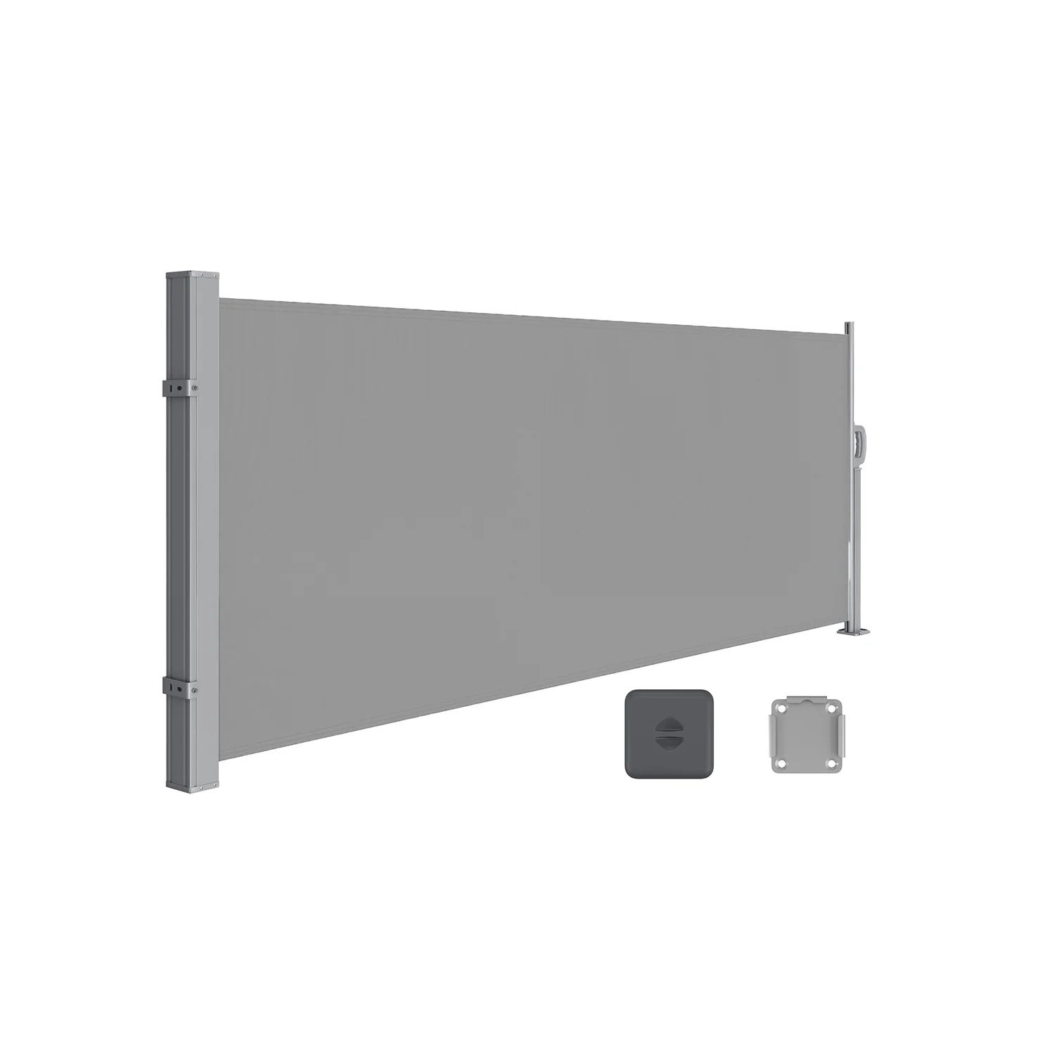 Ausziehbare, robuste Stahl-Seitenmarkise für Balkon, Terrasse, Garten