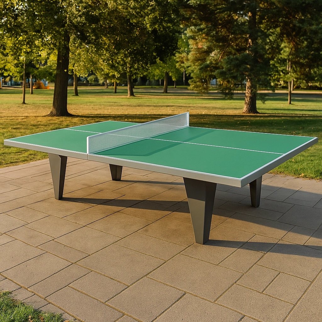 Table de ping-pong verte, en acier, pour intérieur/extérieur, 274 x 152,5 x 76 cm