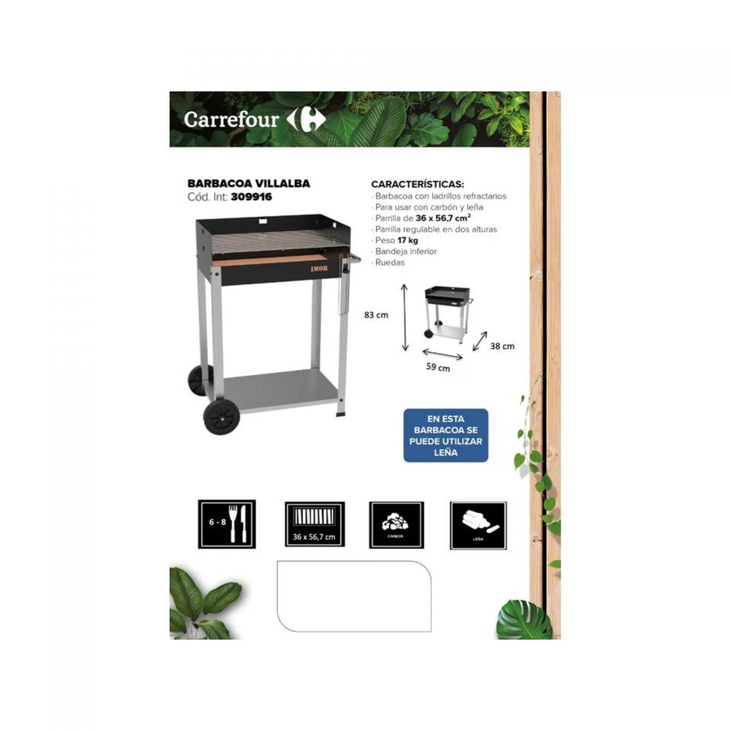 Holzkohlegrill, Villalba