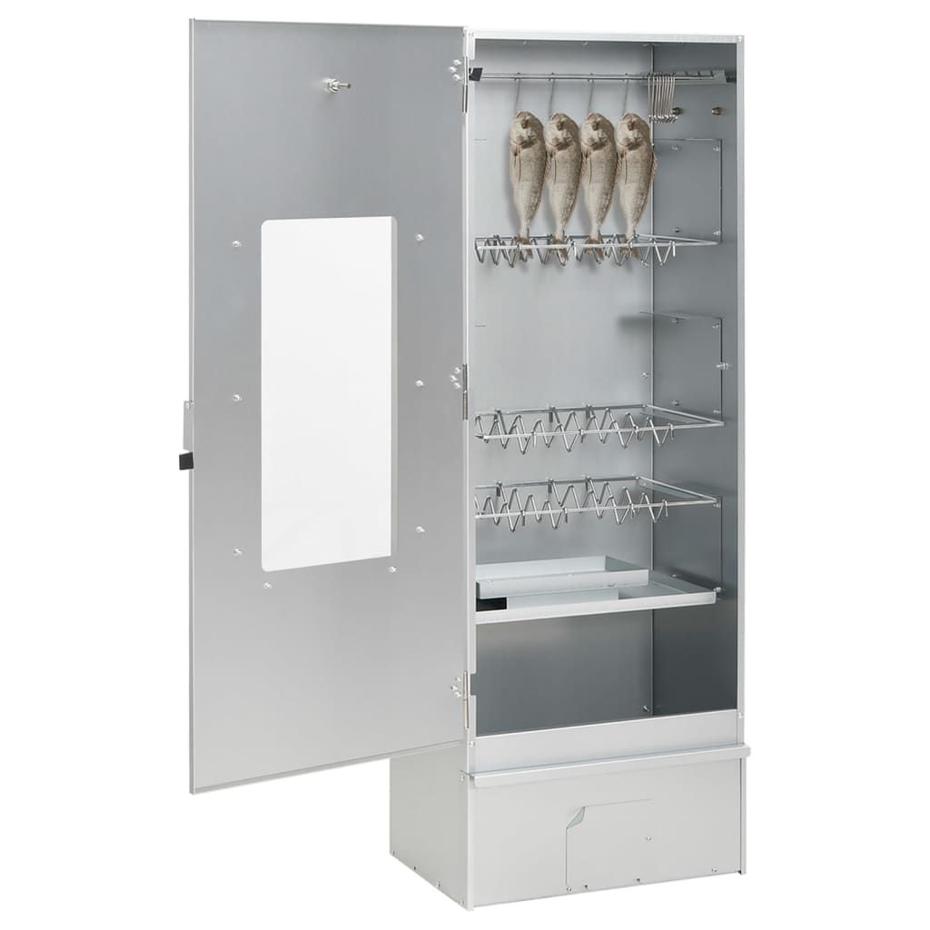 VidaXL BBQ-Smokerofen mit Kaltrauchgenerator, verzinkter Stahl