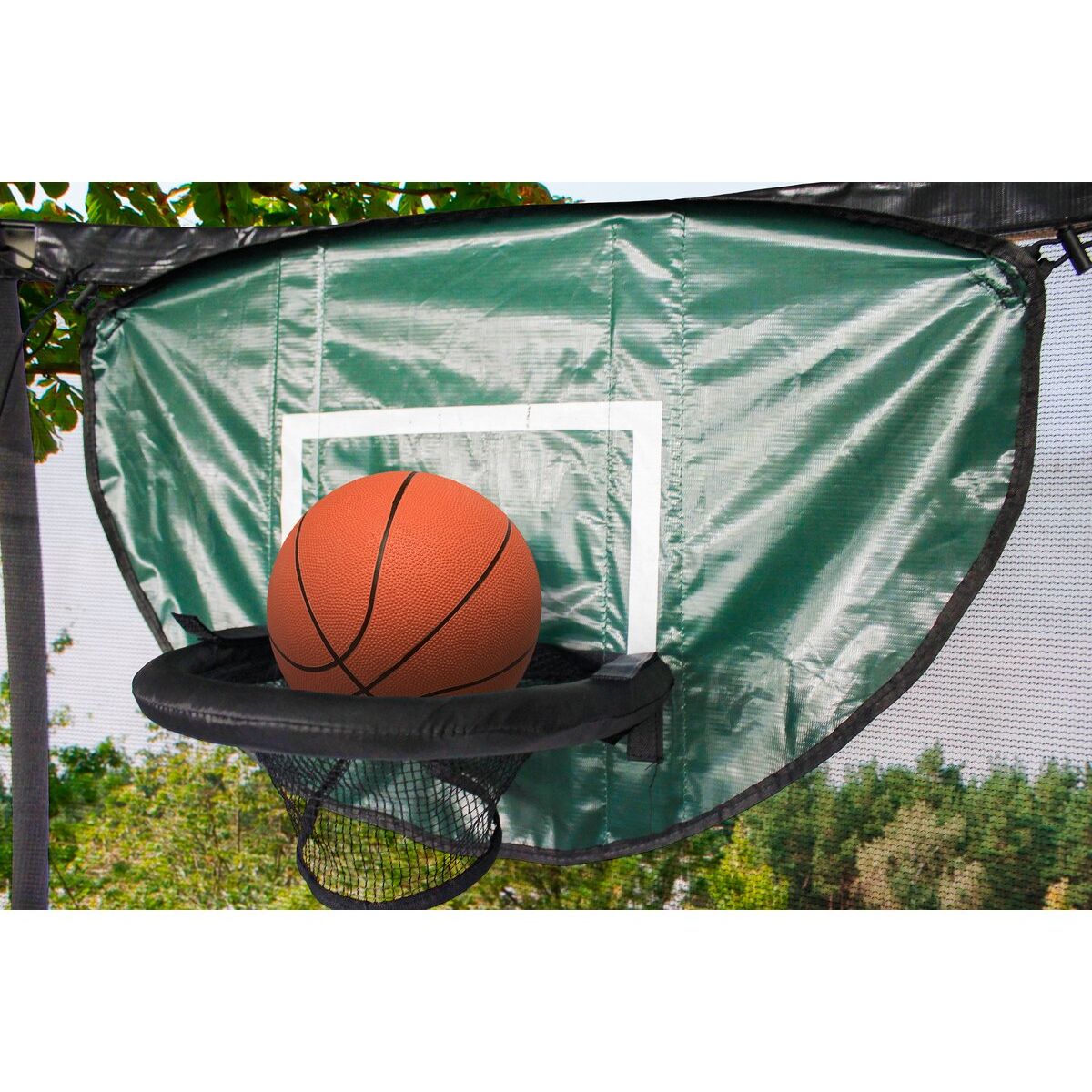 Universeller Basketballkorb für Trampoline „loopy“ – Grün