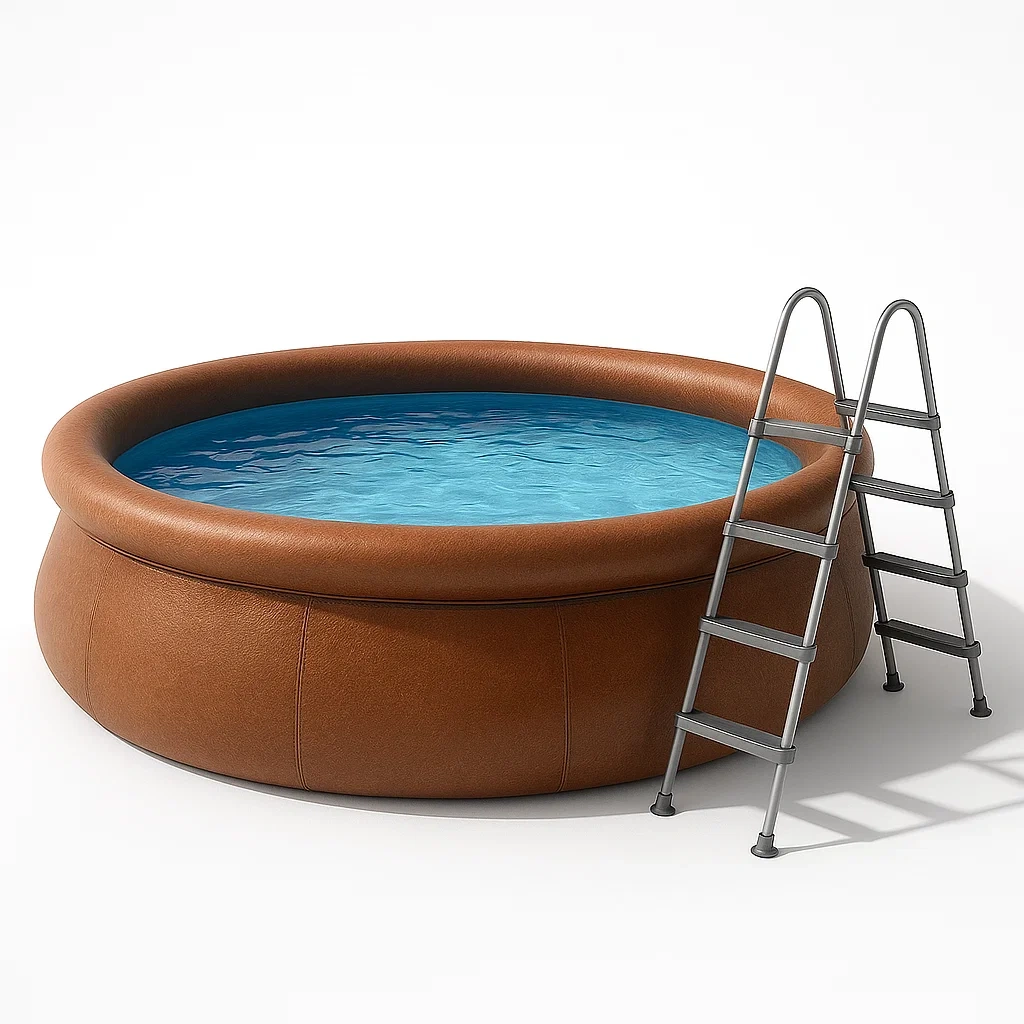 Abnehmbares Schwimmbecken 396 x 100 cm mit Filterpumpe, braune Farbe qxMOdmLy33LK